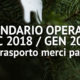 Calendario Operativo Dicembre -Gennaio Servizio Trasporto Merci Palletizzate